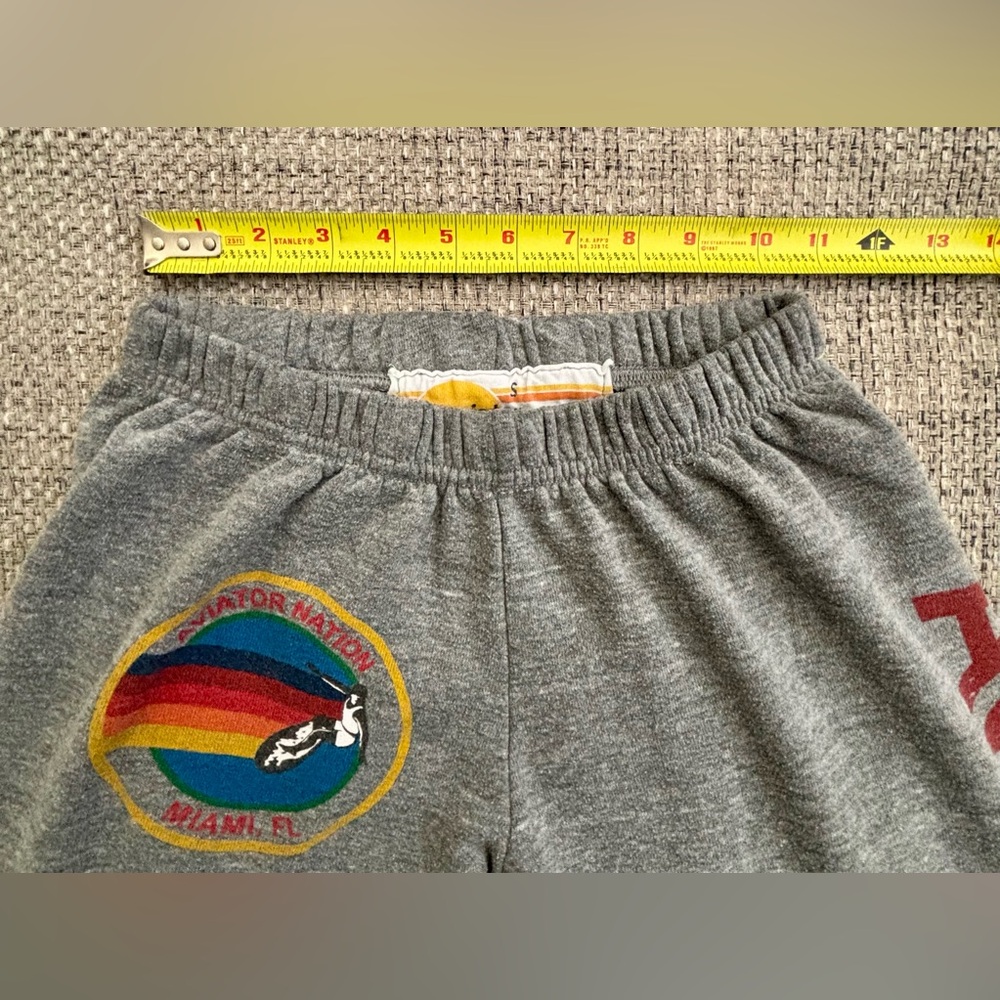 Aviator Nation 🌈 Grey Venice Logo Sweatshirt & Miami Logo Sweatpants Size Small - Picture 9 of 13